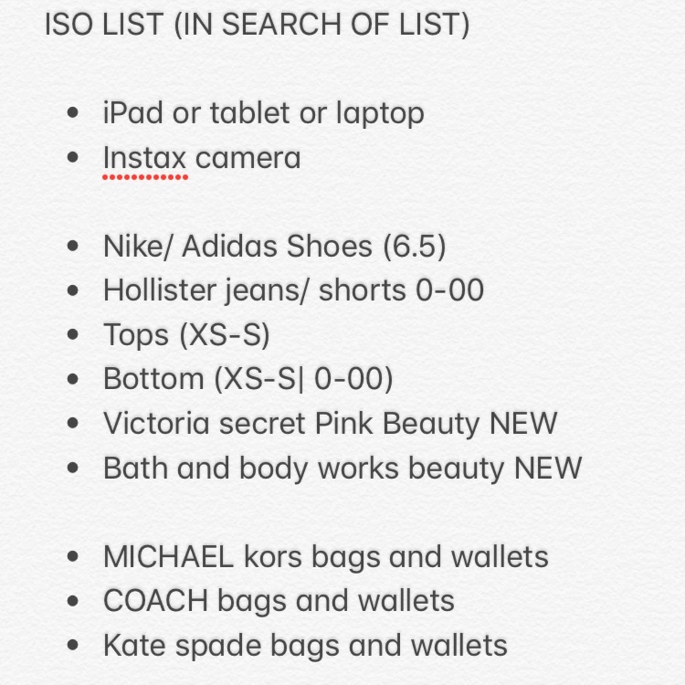 ‼️MY ISO LIST‼️ TRADING ONLY , NOT BUYING‼️💖🌸